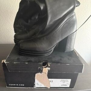 Torrid Black Over The Knee Heeled Boots